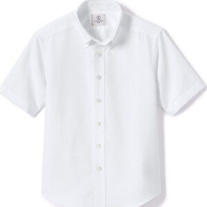 NWOT Boys Lands End School Uniform Short Sleeve Oxford Dress Shirt Size 14